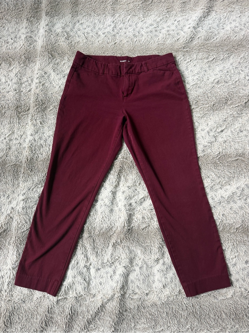 Old Navy Women's Ponte Trousers in Burgundy